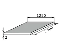 Лист оцинкованный 2х1250х2500 Zn275 М пас