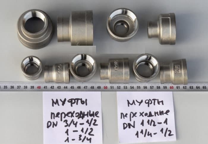 Муфта нержавеющая AISI 304 40 мм переходная