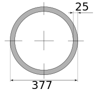 Трубы г/д 377х25, марка Ст20