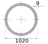 Трубы электросварные 1020х9 11920-12000