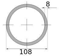 Трубы г/д 108х8, марка Ст20