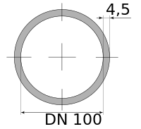 Трубы ВГП 100х4.5 ДУ, длина 6 м, DN 100