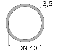 Трубы ВГП оцинкованные 40х3.5 ДУ, длина 6 м, DN 40