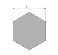 Шестигранник латунный п/тв ПТ 7, длина 3 м, марка Л63