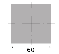 Квадрат г/к 60, марка Ст3  н/д