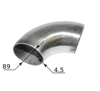 Отводы нержавеющие 90° 89х4.5 17375-01, марка 12Х18Н10Т