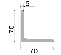 Уголок 70х70х5, длина 12 м, марка Ст09Г2С-15