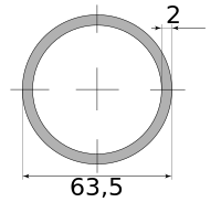 Трубы электросварные 63.5х2, длина 6 м