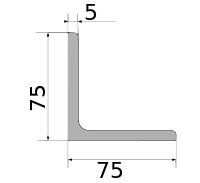 Уголок 75х75х5, длина 12 м, марка Ст09Г2С-15