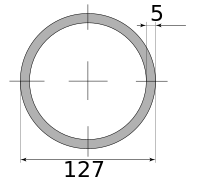 Трубы г/д 127х5, марка Ст20