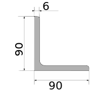 Уголок 90х90х6, длина 12 м, марка Ст09Г2С-15