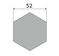 Сталь горячекатаная конструкционная, шестигранник 52, марка 09Г2С