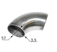 Отводы нержавеющие 90° 57х3.5 17375-01, марка 12Х18Н10Т