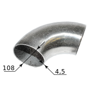 Отводы нержавеющие 90° 108х4.5 17375-01, марка 12Х18Н10Т