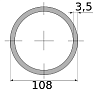 трубы электросварные 108х3.5 7780-12000