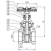 задвижка клиновая латунная v1141 ду 20 ру16 вр маховик tecofi v1141-0020